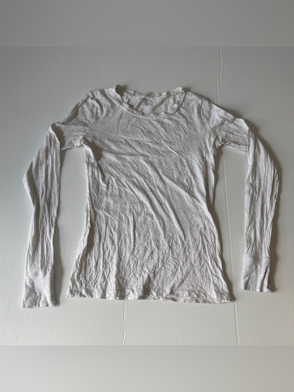 Brandy Melville White Long Sleeve Fitted Tee Basic Baby Tee Y2K Indie Sleaze OS